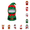 elf, variant on Christmas Full Ski Mask Balaclava Stretch Cosplay Hood Unisex Party Costume,3D Print Head Cover For Cycling Outdoor Sports Breathable Lightweight Face Wrap For Activities(gingerbread man)