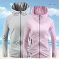 thumbnail image 4 of Mdesiwst Hooded Long Sleeve Pockets Zipper Placket Sunscreen Jacket Unisex Ultra Thin Sun Protection Fishing Coat, 4 of 7