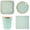 Green, variant on 8 sets of Yellow paper tableware sets, disposable dessert plates suitable for birthday parties, gatherings, tea parties and wedding decorations