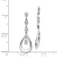 thumbnail image 3 of 14k White Gold Teardrop Dangle Diamond Earring Jackets EJM5343, 3 of 3