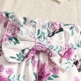 thumbnail image 6 of Yhhting Baby Girls Outfit Sets Ruffles Long Sleeve Letter Bodysuit Romper + Floral Prints Pants Headband Set Girls Outfits ,9-12 Months, 6 of 8