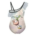 thumbnail image 2 of Invader Zim Gir Pig One-Piece Swimsuit for Girls Adjustable One Shoulder Ruffled Swimwear Summer Beach Kids Bathing Suits Sizes 6-12Y, 2 of 7