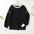 thumbnail image 4 of IDOPIP Sweatshirts for Women Crewneck Casual Pullover Tops Long Sleeve Shirts Loose Fit Tops, 4 of 8