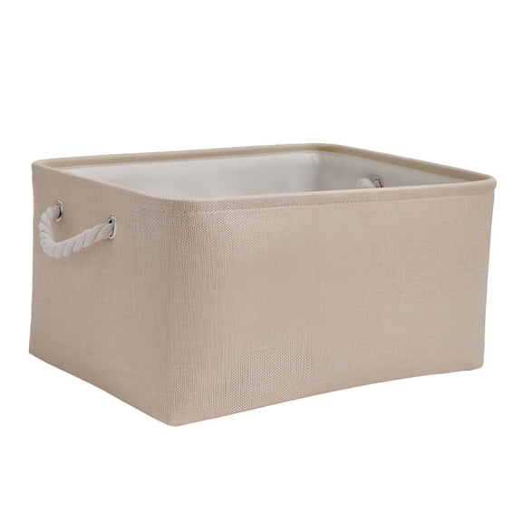 AUQ Fabric Storage Bins,16.1"*12.2"*8.3" Storage Cubes,Linen Cube Storage