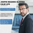 thumbnail image 5 of Joopin 1.00 Rectangular Readers for Women Men, Blue Light Blocking Metal Half Frame Computer Readers, 5 of 9