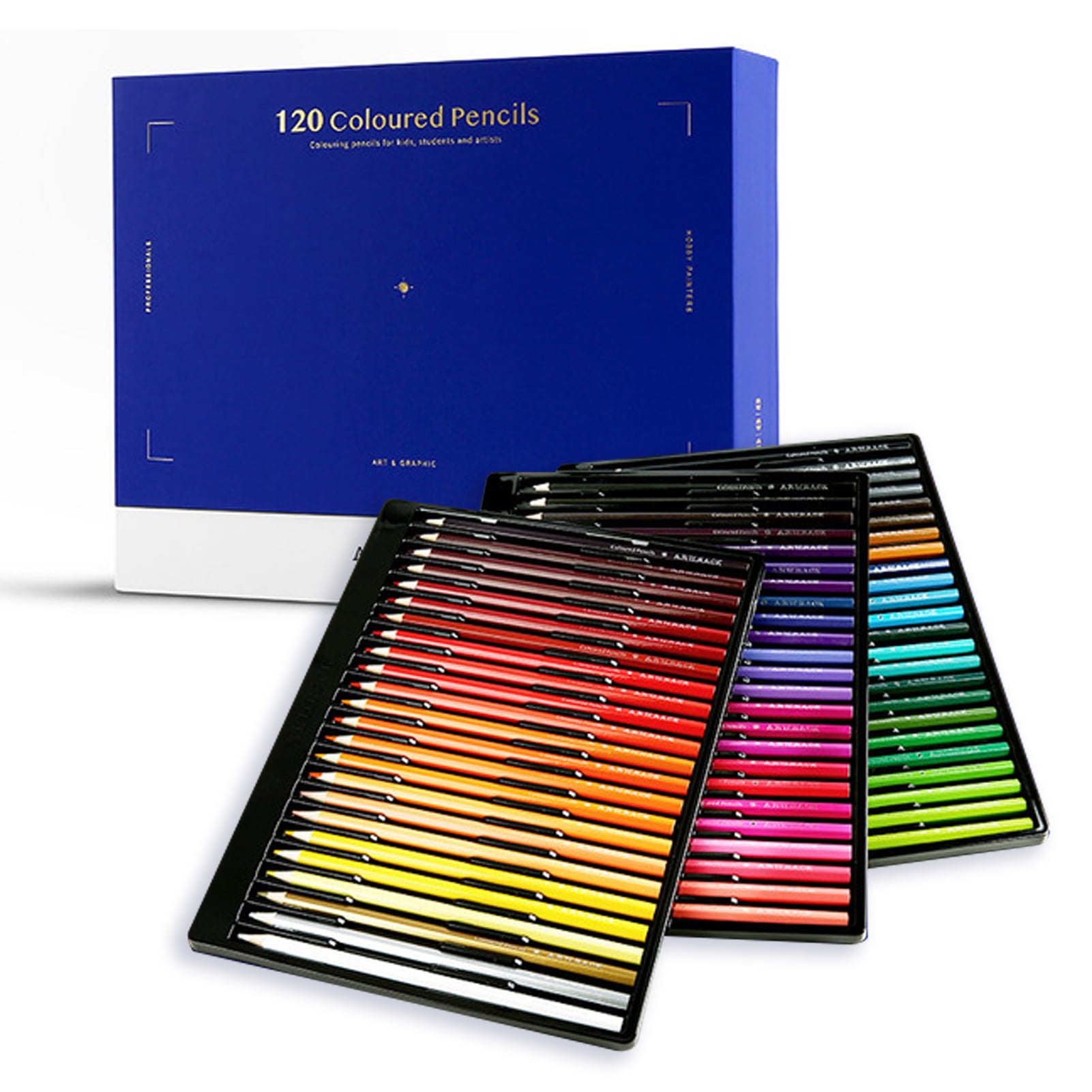 72/120 Pcs Professional Oil Color Pencils Set Artist Painting Sketching Pencil