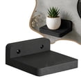 thumbnail image 2 of CSSJKYJ 4 Pack Small Floating Shelves, 5x5 Inches Wall Shelf, Rustic Wood Small Wall Mounted Shelves for Bedroom, Living Room, Kitchen, Bathroom Decor (Black), 2 of 6