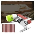 thumbnail image 4 of Mini Ponceuse à Ceinture Électrique Ponçage Polissage Meuleuse Petite Machine à Ceinture de Sable 7 Vitesses Réglables avec 10 Courroies de Ponçage, Largement Utilisée, 4 of 7