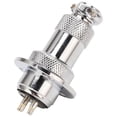 thumbnail image 2 of 2PCS Aviation Plug Connector 2 Pin Round Zinc Based Alloy Shell Silver Plated Copper Wire Connector AC DC 250V 20mm, 2 of 5