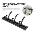 thumbnail image 2 of LABSERRON 1Pack Bathroom Row Hook Wall-mounted Storage Organizer Hooks 11.8x1.4in Black, 2 of 8