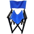 thumbnail image 5 of 2-Pack Solid Wood Folding Chairs with Blue Canvas Seat - Portable and Space-Saving, 5 of 5