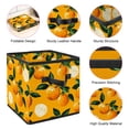 thumbnail image 4 of RATGDN Collapsible Fabric Cube Storage Bin with Double Handles for Living Room Bedroom Office Black - Orange Juice Fruit, 4 of 7
