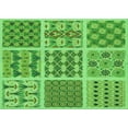 thumbnail image 1 of Ahgly Company Indoor Rectangle Patterned Emerald Green Area Rugs, 7' x 9', 1 of 6