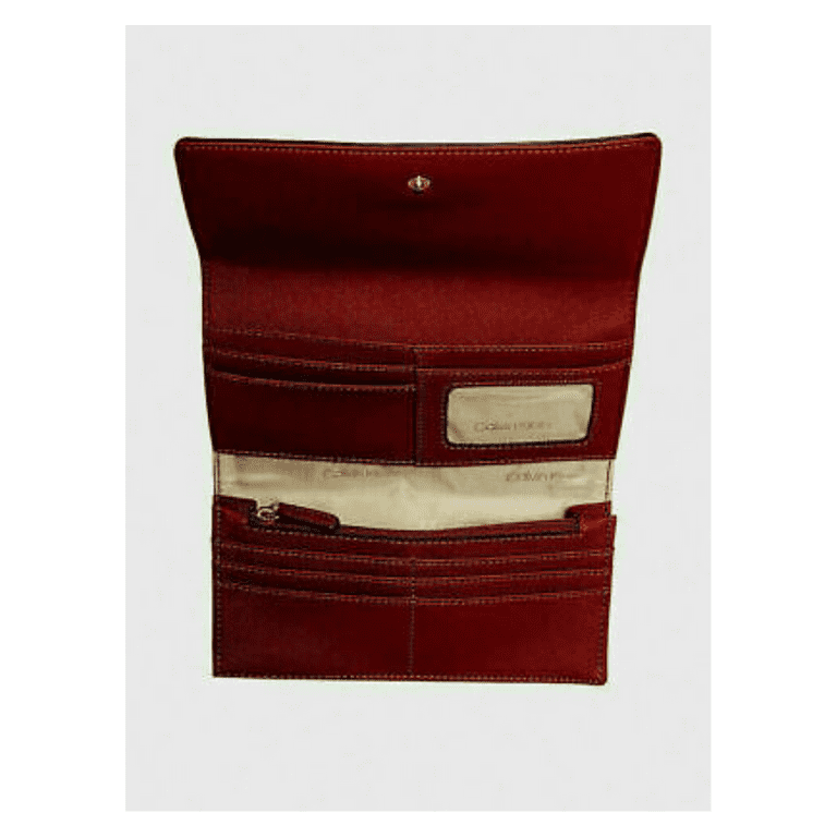 Calvin Klein Women s Saffiano Leather Trifold Wallet Merlot