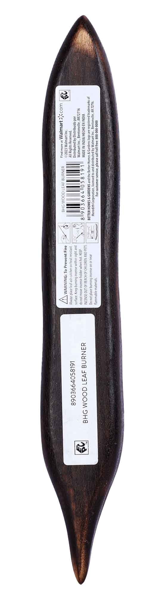 (3 pack) Better Homes & Gardens Wooden Leaf Incense Burner, Brown