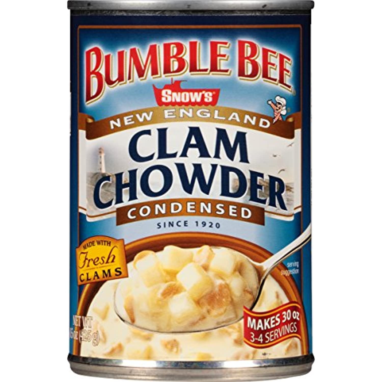 Snows New England Clam Chowder, Condensed, 15Ounce Cans (Pack Of 12