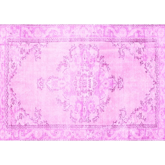 Ahgly Company Indoor Rectangle Persian Pink Traditional Area Rugs, 5' x 7'