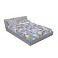 thumbnail image 3 of Ambesonne Abstract Fitted Sheet & Pillow Sham Set, Colorful Flowers and Buds, Twinxl, Multicolor, 3 of 3