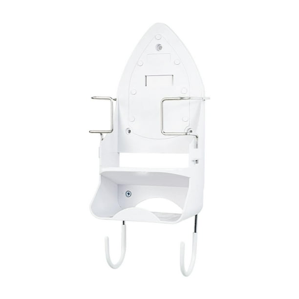 Estante para tabla de planchar resistente al calor, montaje en pared, colgador para puerta blanco