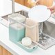thumbnail image 5 of Dispensador de jabón de cocina 2 en 1 con soporte para esponja - Dispensador de líquido lavavajillas, 5 of 6