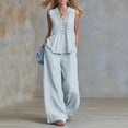thumbnail image 2 of Two Piece Pant Set For Women Pocket Easy Vacation Daywear Summer Functional Daily Wear Everyday Flowy Modern Simple Travel Ready For Travel For Work, 2 of 7