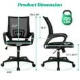 thumbnail image 4 of NiamVelo Desk Chair Mesh Office Chair Mid Back Computer Chair with Lumbar Support & Armrest，Adjustable Rolling Chair for Home /Office/Gaming/ Bedroom /Study, 250LBS, （Black）, 4 of 7