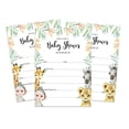 thumbnail image 1 of Inkdotpot 30 Fill In StyleBaby Shower Invitation Cards Safari Jungle Animals Blank Invites, 1 of 7