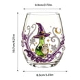 thumbnail image 3 of Patterned Clear Stemless Tumblers, Curved Ergonomic Drinking Glasses, Fall Themed Beverage Glassware for Cocktails, Iced Coffee and Daily Table Use, 3 of 6