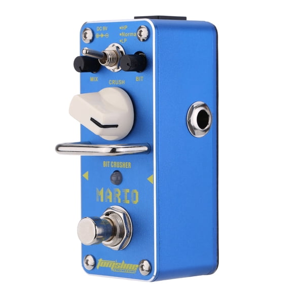 Pedal de efecto AROMA AMO-3 Mario poco trituradora guitarra eléctrica pedales Mini solo efecto con True Bypass