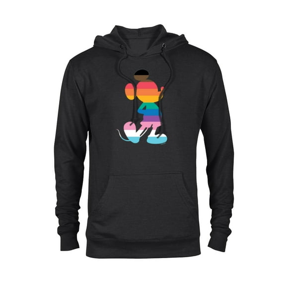 Disney Mickey Mouse Pride Inclusive Pose Rainbow Icon Fill - Pullover Hoodie for Adults - Customized-Black