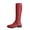 #3 Red, variant on Taqqpue Women's Mid Calf Boots Comfortable Fashion Dress Boots for Women Low Heel With Zipper