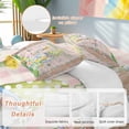 thumbnail image 4 of Happy Easter Gnome Twin Size Comforter Set, Spring Pink Flower Eggs Butterfly Pink Plaid Bedding for All Seasons, 4 Pcs Bed Set, 1 Quiltcover (68"x86") ,1Sheet(67"x116"), 2Pillowcases (30"x20"), 4 of 12