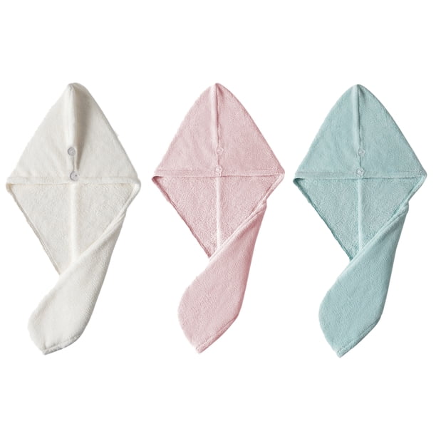 Toalla de microfibra para el cabello, absorbente, de secado rápido, turbante suave, para mujeres con cabello mojado, rizado Vhermosa
