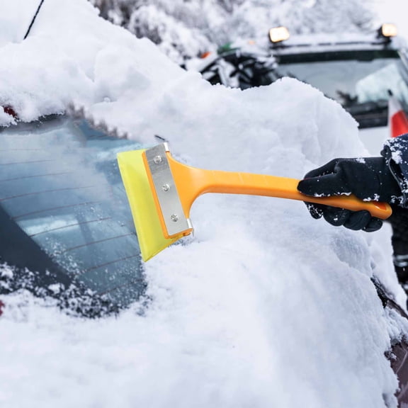BiFandian Automotive Snow Removal Ice Scraper, Long Handle Windshield Snow Brush and Shovel, Durable Film Coating Tool for Car Window Glass Cleaning, Winter