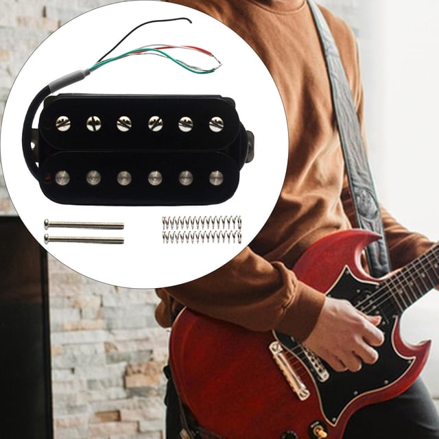 Pieza de Repuesto para Pastillas de Guitarra Eléctrica - Fácil Instalación - Pastilla Humbucker de Doble Bobina Profesional - Accesorio para Instrumen Cuello 50mm