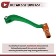 thumbnail image 4 of Folding Motorcycle Gear Shifter Lever for Kayo T6 Pedal Shift Lever Arm Aluminum Alloy Green Orange Silver Tone, 4 of 6
