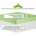 thumbnail image 2 of Herbal Fusion Collection Green Tea-Infused Polyester Memory Foam Mattress - Full Deluxe, White​, 2 of 5