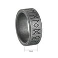 thumbnail image 2 of 1pc Viking Rune 304 Stainless Steel Finger Rings for Men Antique Silver 8mm Size 12 1/4(21.5mm), 2 of 3