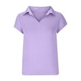thumbnail image 5 of Mittory Women's Cotton V Neck T-Shirt Short Sleeve Solid Color Tee Casual Fit Tee Breathable Summer Fashion Tops, 5 of 6