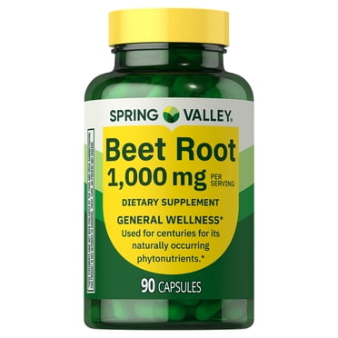 Spring Valley Beet Root Dietary Supplement, 1000 mg, 90 Count
