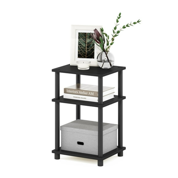 Mesa auxiliar Furinno Just Turn-Tube de 3 niveles, americano/negra Furinno Ver descripción