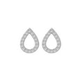 thumbnail image 2 of ARAIYA FINE JEWELRY Sterling Silver Round Diamond Pear Stud Earrings (1/10 cttw, I2-I3 Clarity, I-J Color), 2 of 6