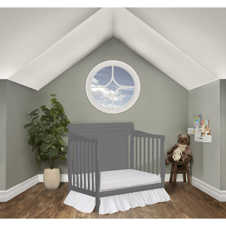 Dream On Me Alice Wood 3-in-1 Convertible Mini Crib for Small