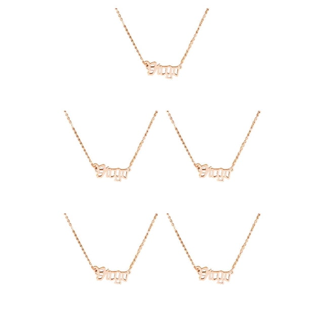 Collar de encanto tema zodiaco Qarigey DIY oro rosa Virgo Type2 NO2