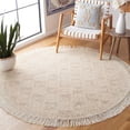 thumbnail image 2 of SAFAVIEH Ikat Sheldon Diamond Area Rug, Ivory/Sage, 6' x 6' Round, 2 of 8
