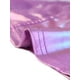 thumbnail image 5 of INSPIRAR CHIC Camisetas sin mangas para mujeres, tops cortos metálicos brillantes, XL púrpura claro, 5 of 6