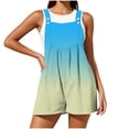 thumbnail image 2 of Bixock Women's Casual Rompers Wide Leg Shorts Print Romper Sleeveless Button Closure Adjustable Spaghetti Straps with Pockets Loose Jumpsuit Pants for Women Clothes, 2 of 7