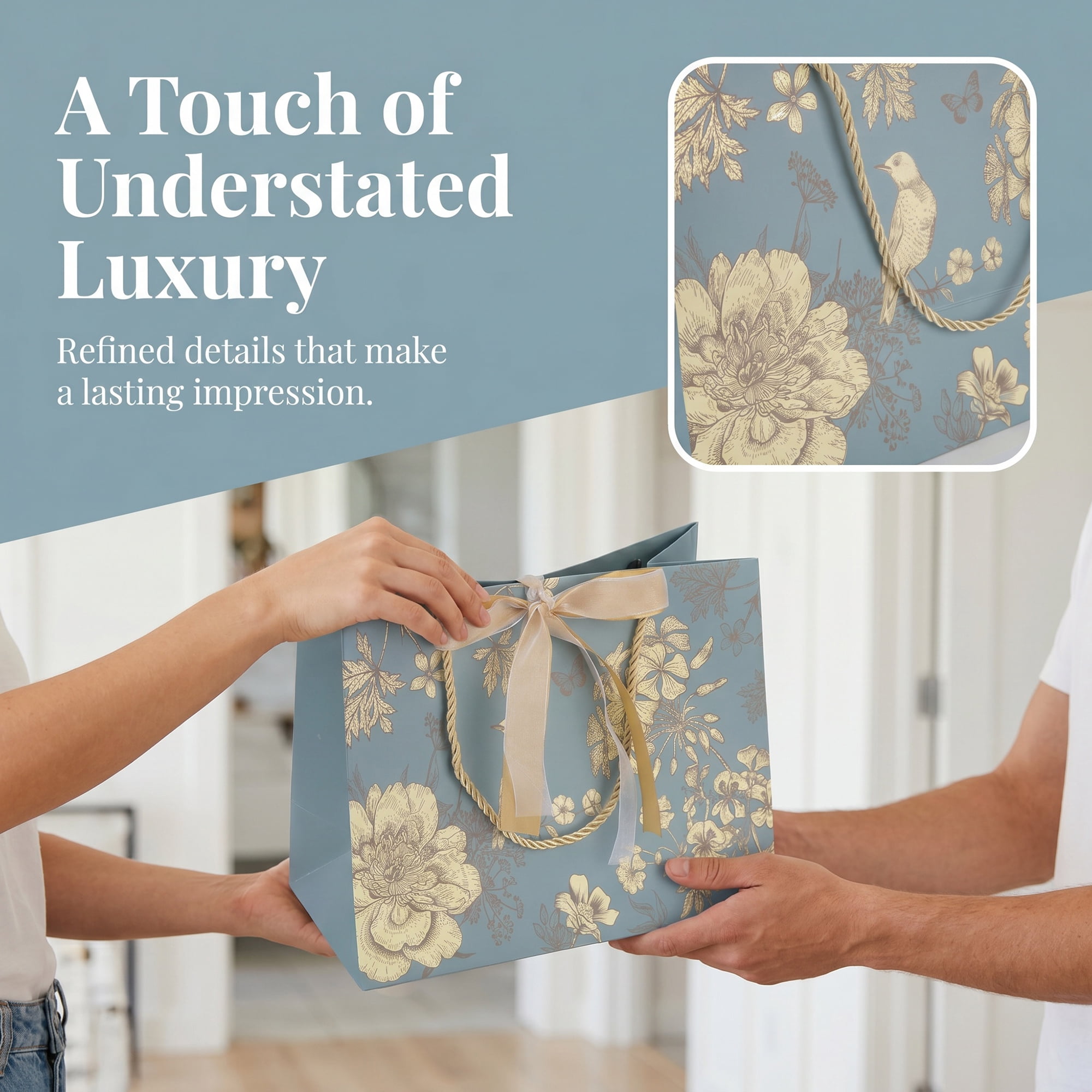 Unique Bargains Kraft Paper Gift Bags for Events with Handles Green 7.1" x 3.9" x 6.3"