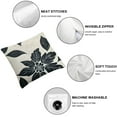 thumbnail image 4 of BANET Black Pillow Covers ,Decorative Couch Throw Pillow Cover for Sofa Bedroom,Black and Beige Cushion Case Outdoor Home Decoration(Black) White, 4 of 5
