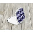 thumbnail image 2 of Letter Y Football Purple and White Compact Mirror CJ1068-YSCM, 2 of 4